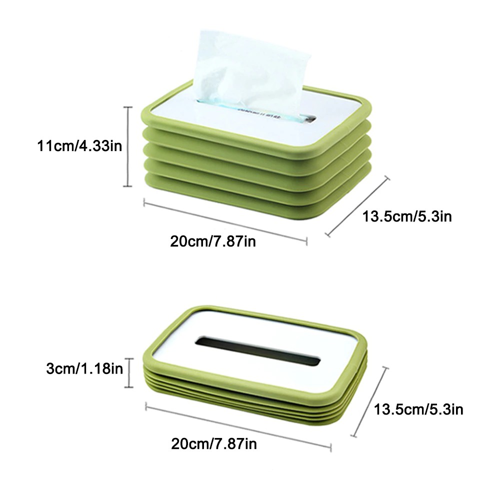 Tempat Tissue Lipat / Tempat Kotak Tisu Silicone Foldable Tisu Mobil Rumah Kantor