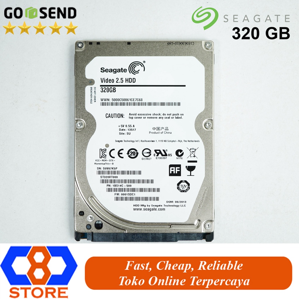 HARDDISK LAPTOP INTERNAL HARDDISK 2.5 SEAGATE 320GB GARANSI 1 TAHUN