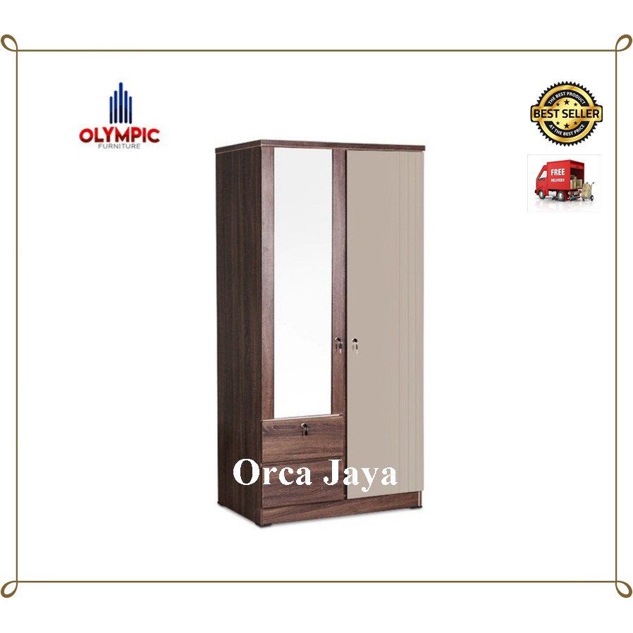 LEMARI 2 PINTU WRD LIGNUM OLYMPIC