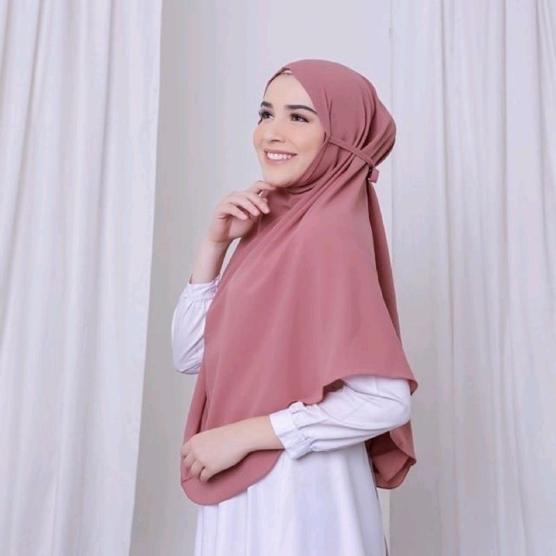 Bergo maryam diamond size XL/Khimar bergo maryam jumbo/Hijab instan ~ Coksu