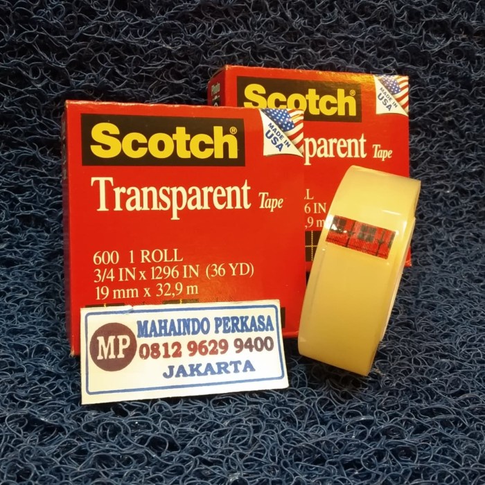 

Diskon Isolasi Transparant Tape 3M Scotch 3/4 Inch X 36 Yrd Berkualitas