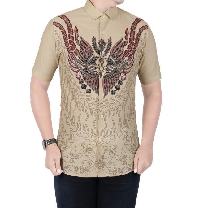 VM Kemeja Batik Pendek Slimfit - Batik Pria Modern Slimfit B567