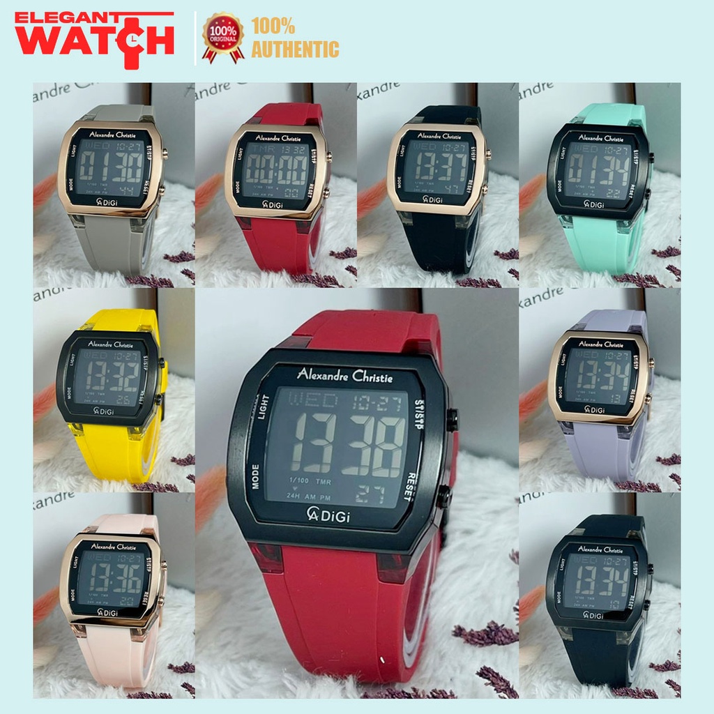 Jam Tangan Alexandre Christie Wanita AC9348 / AC 9348 Digital Original Garansi Resmi