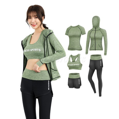 SETELAN SPORT SET 5IN1 BAJU OLAHRAGA SET (JAKET,LEGGING,BRA,HOTPANT & KAOS) WANITA fASHION