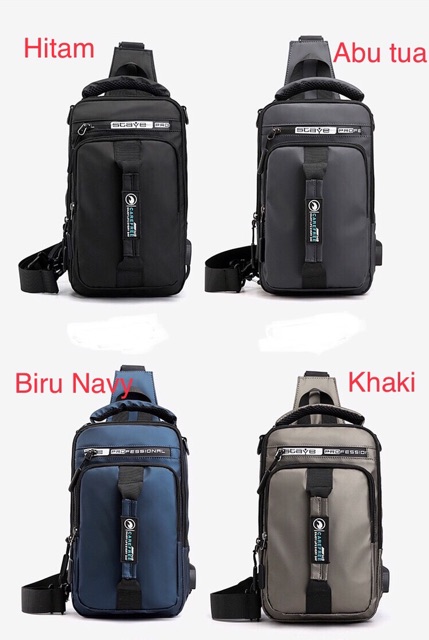 Tas selempang ransel multifungsi waterproof staye professional