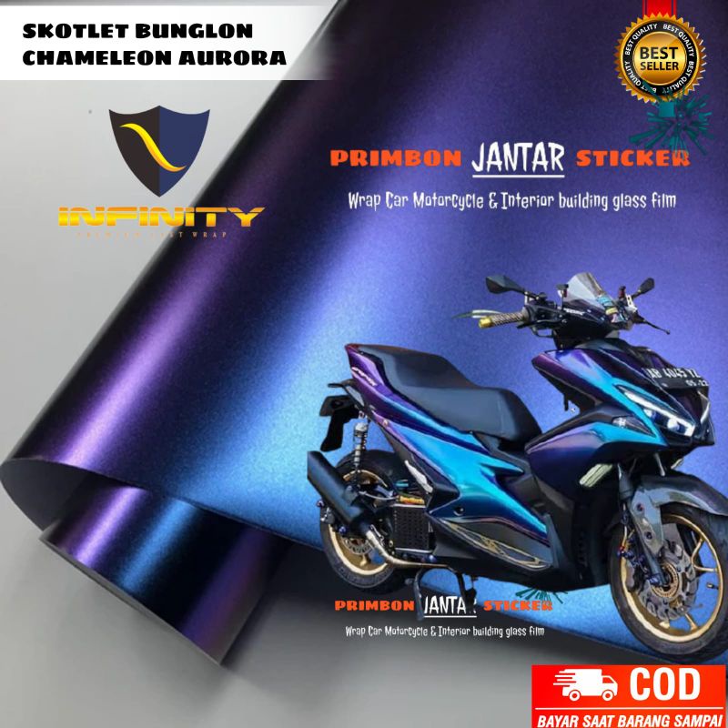 SKOTLET BUNGLON AURORA STIKER SCOTLITE CHAMELEON MERK INFINITY