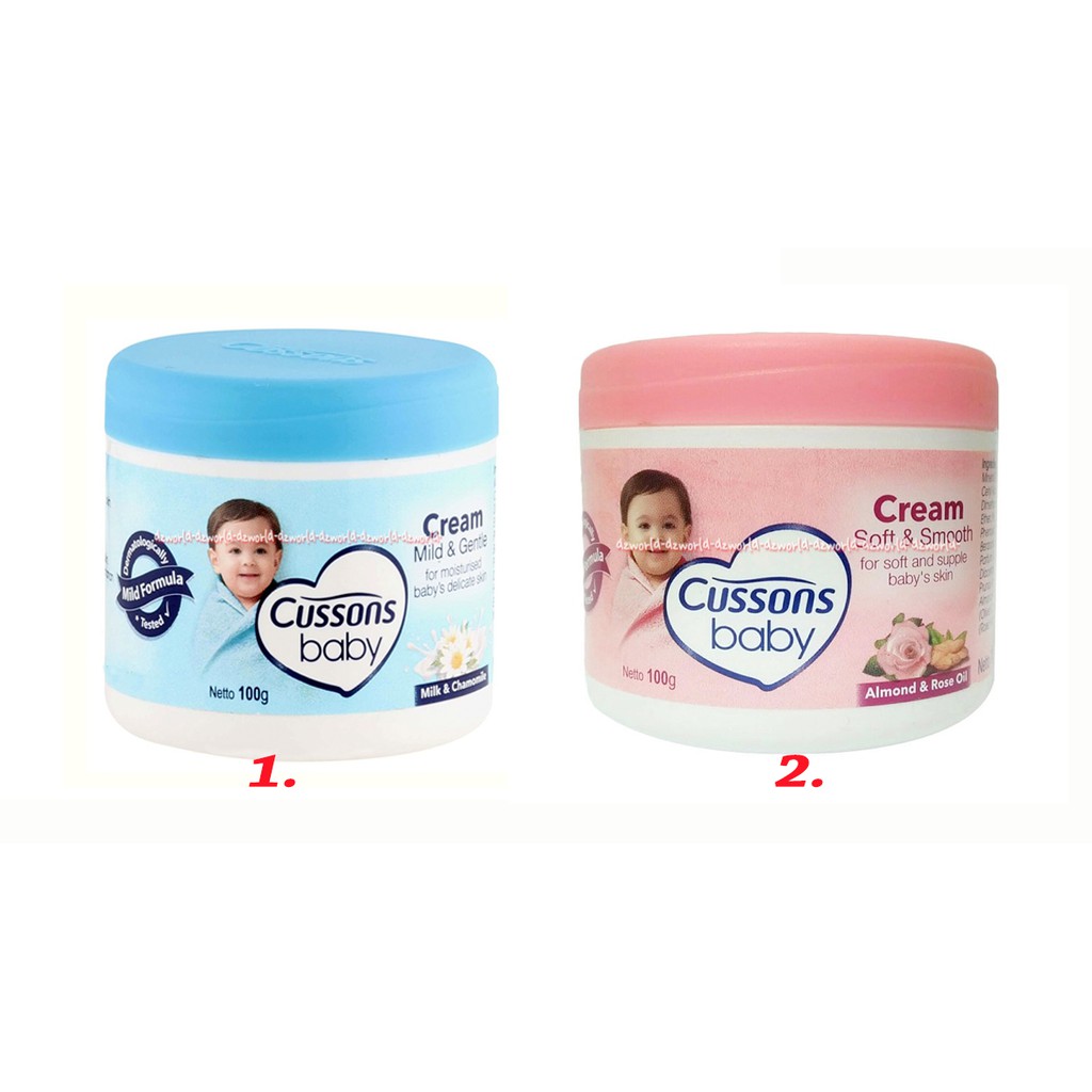 Cussons Baby Cream Mild &amp;  Gantle Soft &amp; Smooth Krim Bayi 100gr