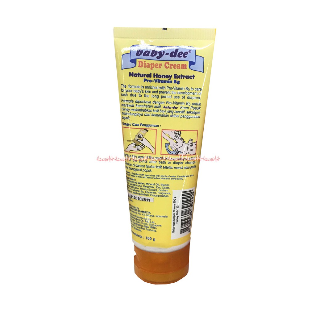 Baby Dee Dee Diaper Cream Krim Popok Natural Honey 100gr Diperkaya Dengan Vitamin B5