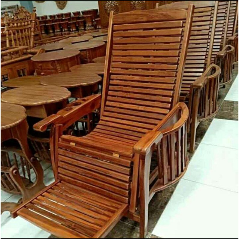 KURSI SANTAI KURSI TERAS KAYU JATI