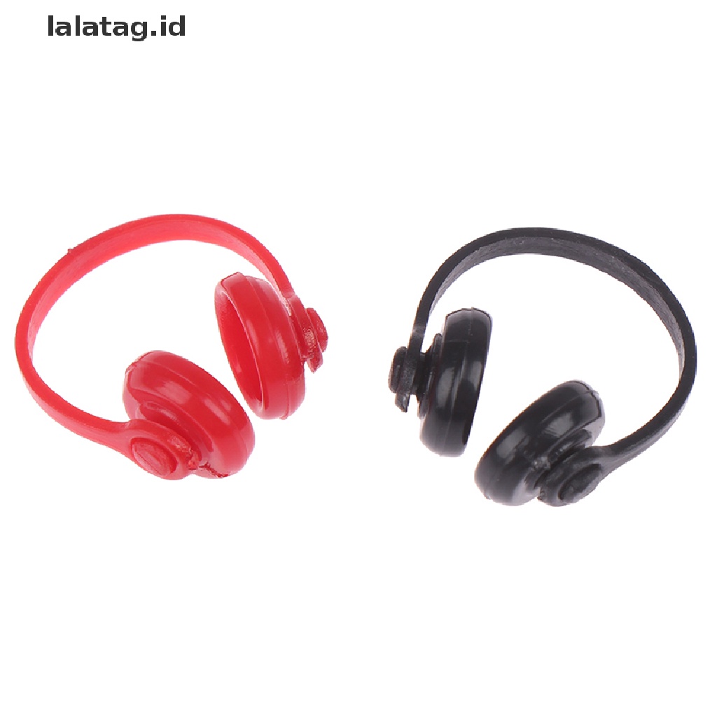 (lalatag) 2pcs Miniatur Headphone Wireless Bahan Plastik Untuk Dekorasi Rumah Boneka 1: 12 (ID)