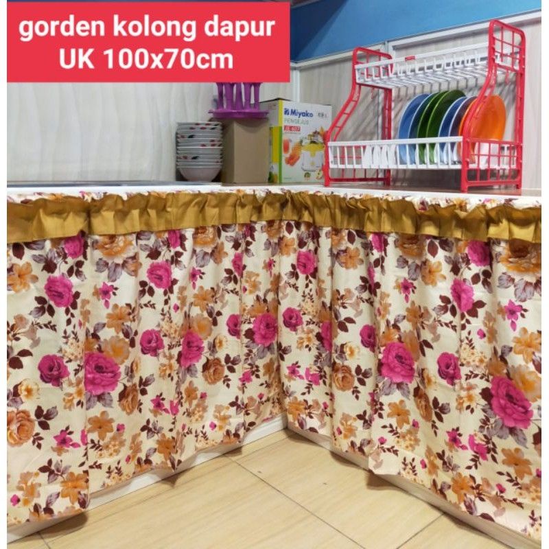 Grosir Gorden Kolong Dapur Motif Saby Cream