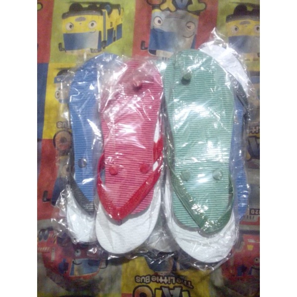 (Khusus Grosir) Sandal Jepit Ardiles Warna &amp; Putih 6 Pasang