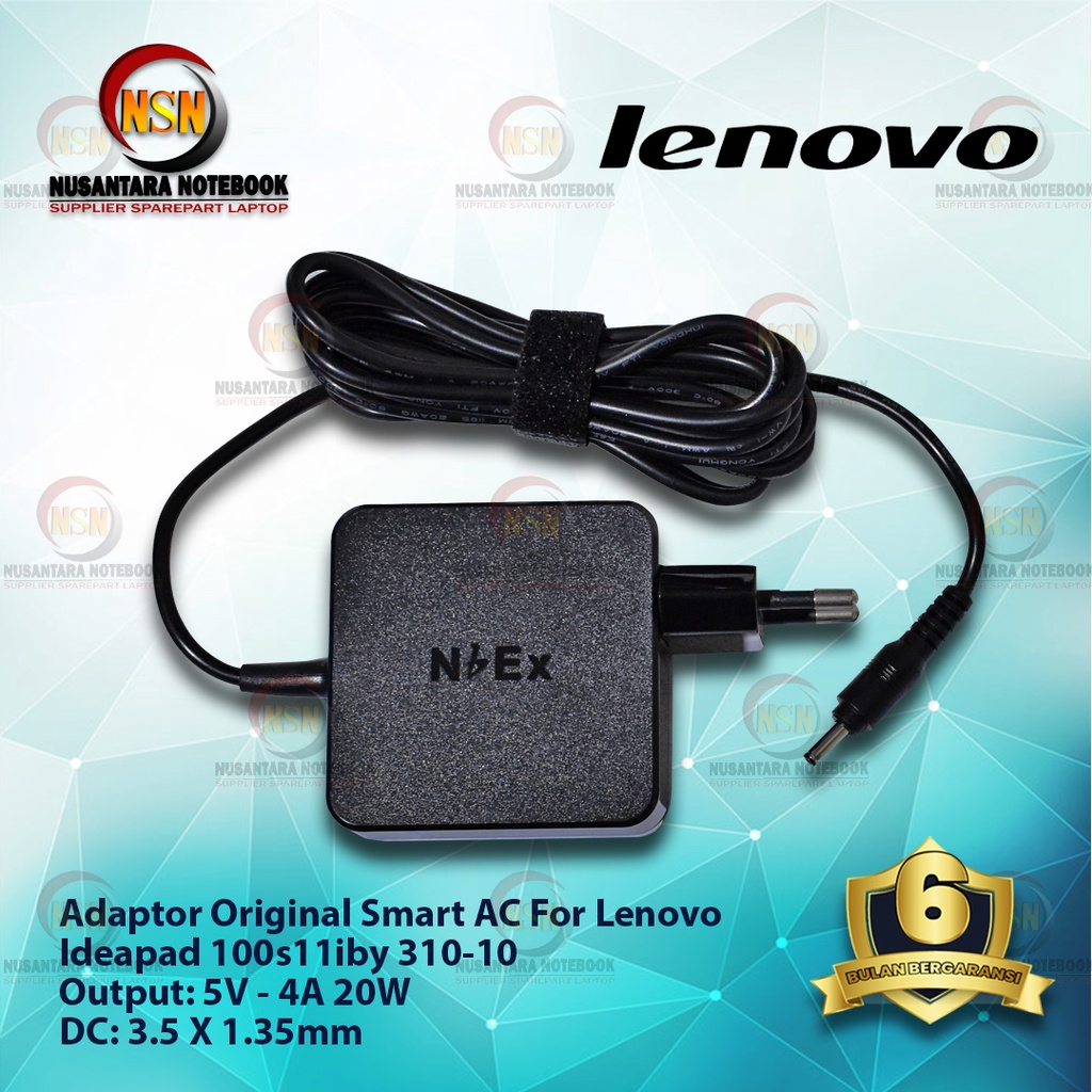 NBEX ADAPTOR for Lenovo 5v 4a Ideapad 100s-11iby 310-10