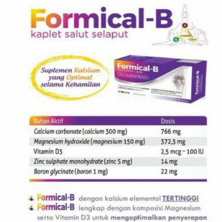 FORMICAL-B 1 STRIP ISI 6 KAPLET / SUPLEMEN KESEHATAN CALCIUM