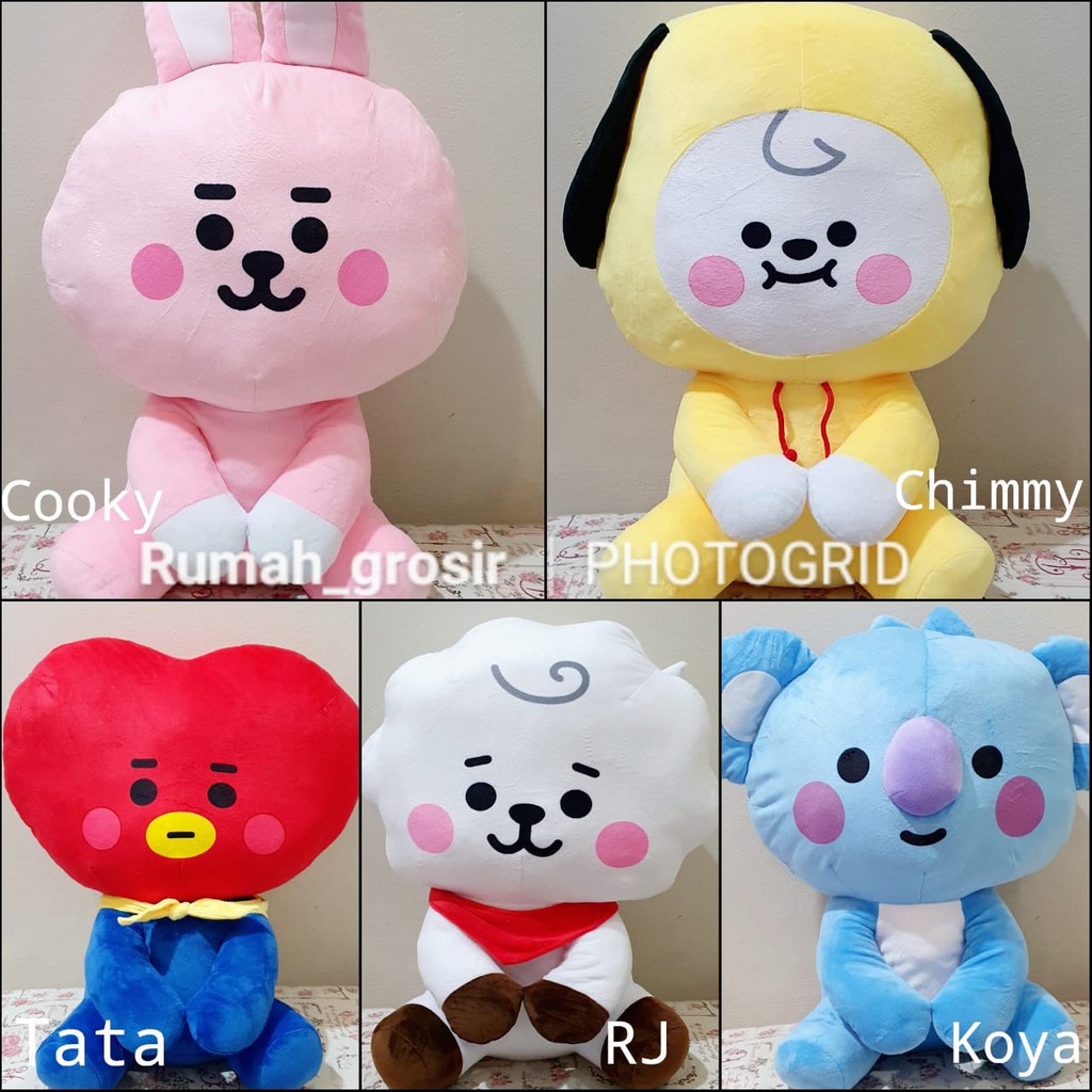 Boneka Cute Baby Sitting BT21 BTS Unofficial Ukuran Jumbo