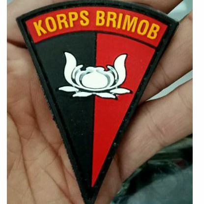 patch ruber brimob logo Brimob emblem karet Brimob
