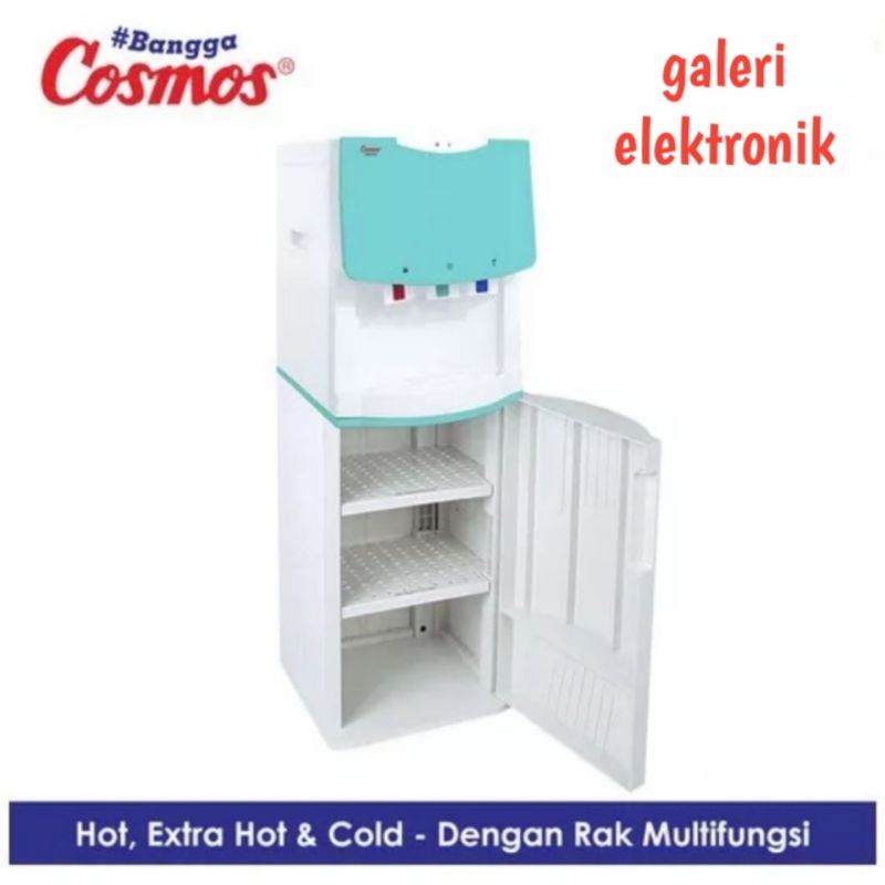 Dispenser air panas,dingin,normal 3kran Cosmos  CWD 5603 rak multifungsi