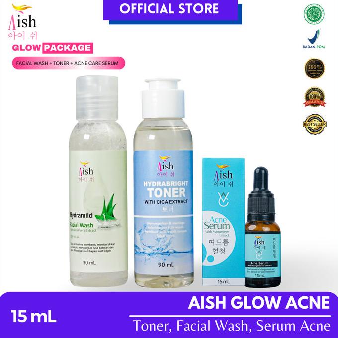 Aish Glow Acne ( Toner / Facial Wash / Aish Acne Serum )