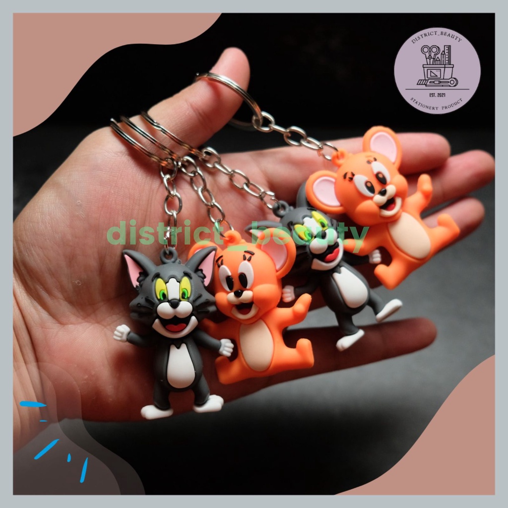 GANTUNGAN KUNCI TOM AND JERRY KEYCHAIN KARTUN ANAK GANTUNGAN KUNCI LUCU MURAH IDE SOUVENIR HADIAH