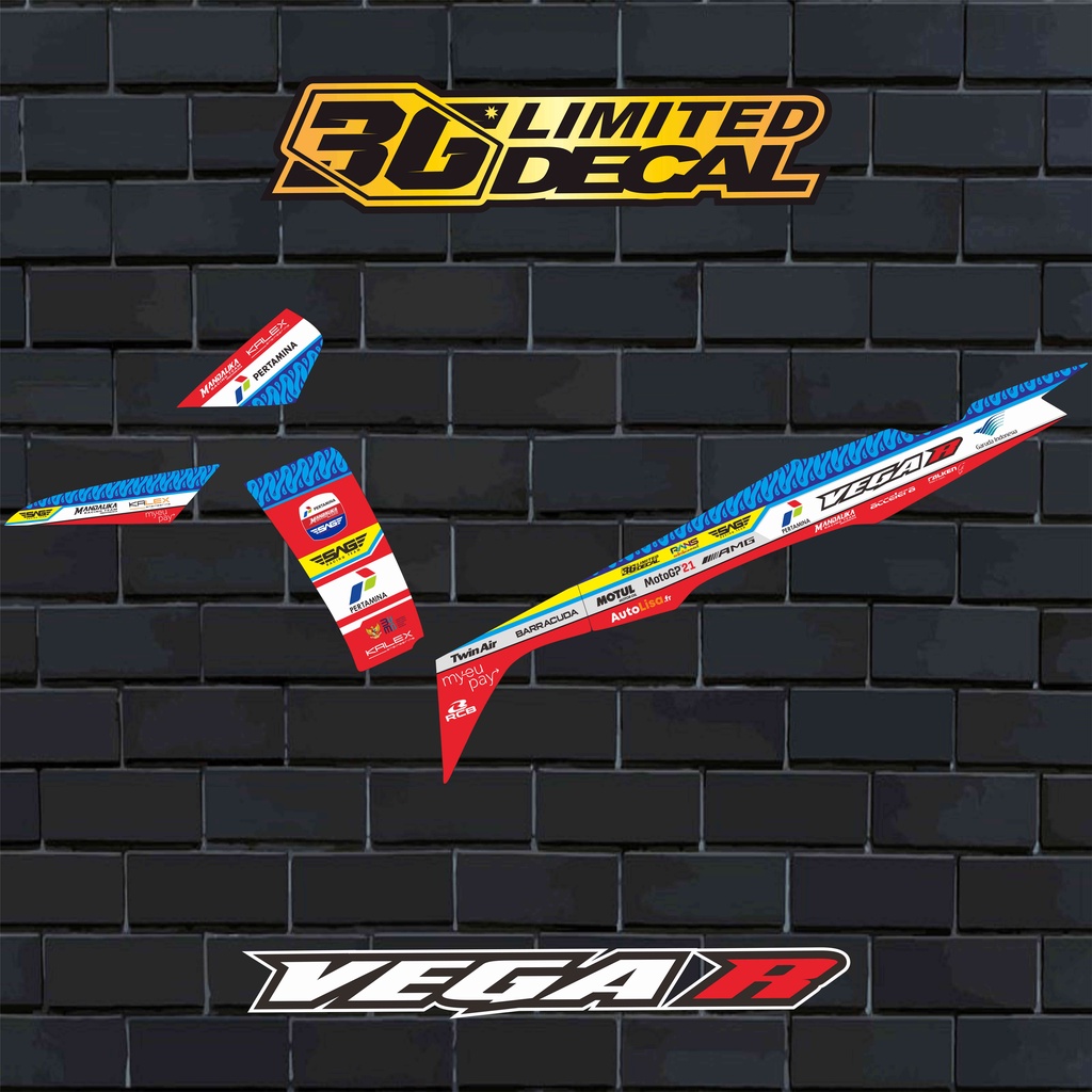 Striping NEW VEGA R Motif Pertamina Mandalika