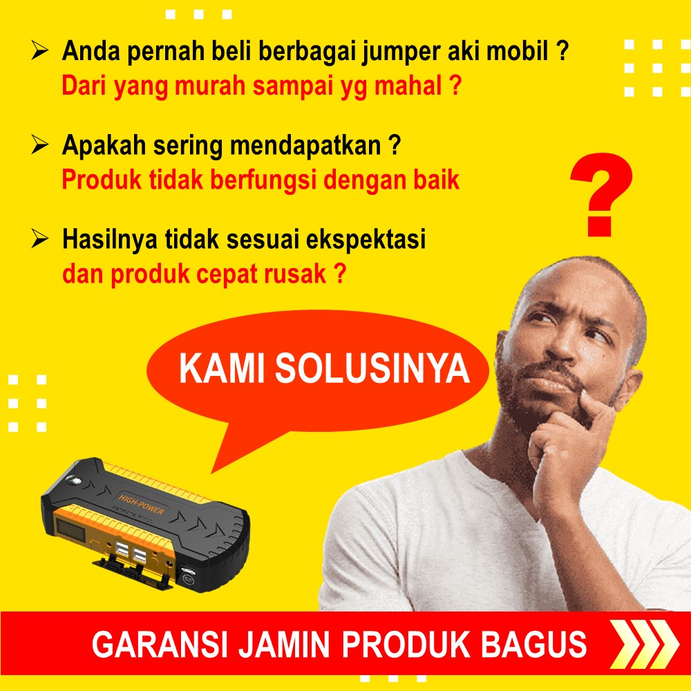 Jumper Aki Mobil Powerbank Portable Power bank Car Jump Starter Accu Cas Aki ORI 69800mah JS135