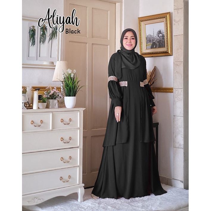 GAMIS PESTA MUSLIMAH ALIYAH DRESS LEBARAN