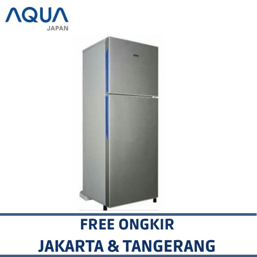 AQUA AQR-D251(LS) KULKAS 2 PINTU AQUA 169 LITER - LIGHT SILVER