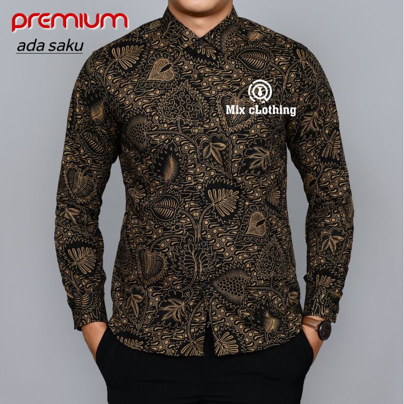 CBL 1124 HEM KEMEJA BATIK PRIA SLIMFIT LENGAN PANJANG COLIN DION