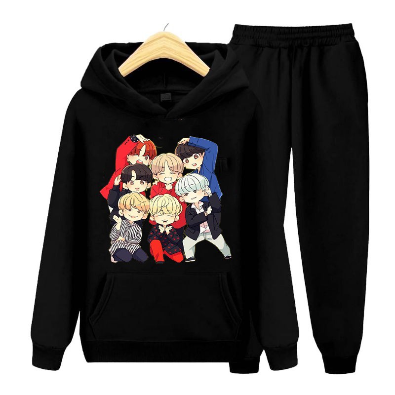 Setelan Anak Sweater Hoodie KOREA Kartun Size S, M, XL, XXL