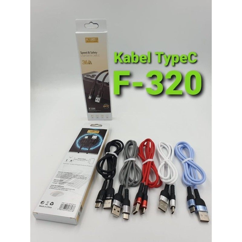 Kabel Data FLECO F-320 USB TYPE-C Kabel Charger FLECO TYPE C Kabel Casan FLECO USB TIPE C F320