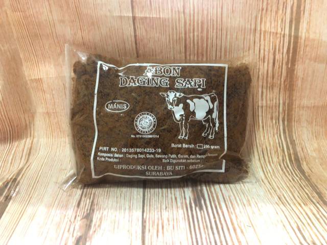 Abon Daging Sapi 250 gr /100 Gr Surabaya bu Siti