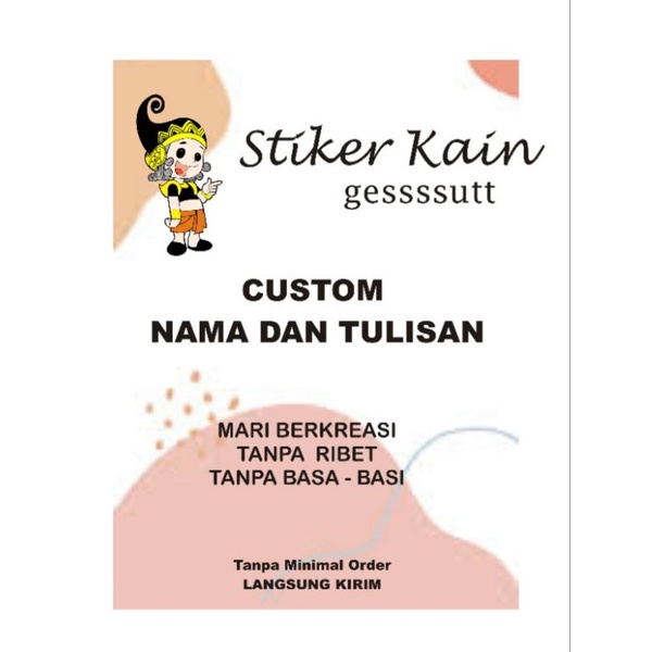 

Stiker Kain Nama/tulisan/label