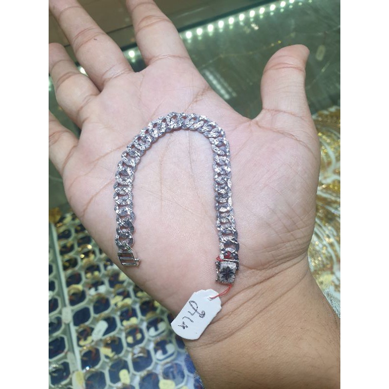 gelang emas putih sisik naga