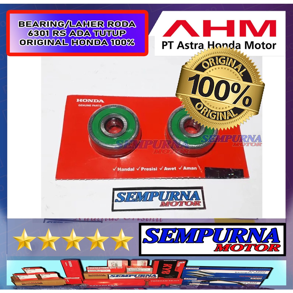 ALF6301RS Bearing Laher Lahar Laker Roda 6301 RS Ada Tutupnya 100% Original Honda Asli Ori HGP