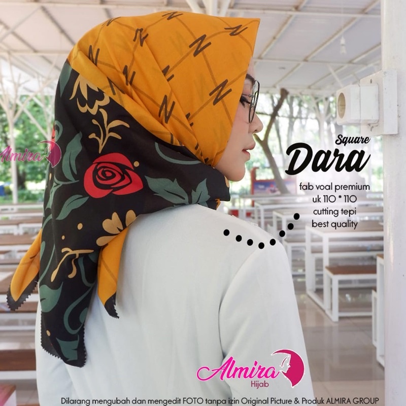 jilbab segiempat square Dara by almirahijab