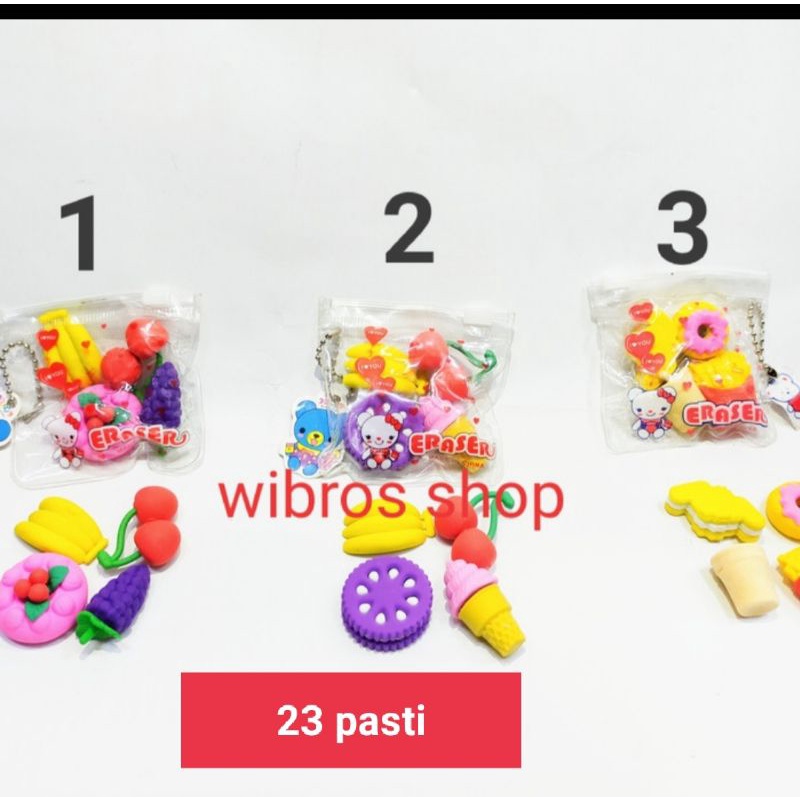 

penghapus fancy set isi 4