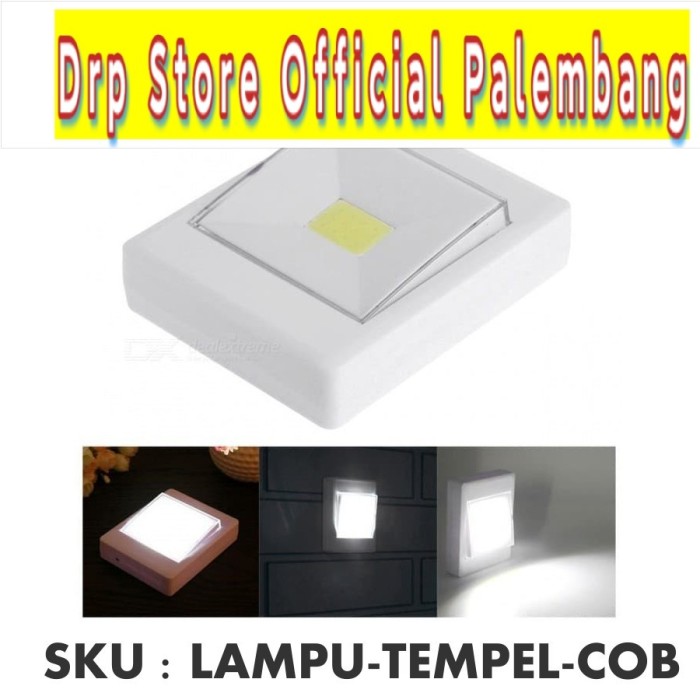 Lampu Dinding Emergency Switch LIGHT Tempel Praktis LED COB Darurat ON