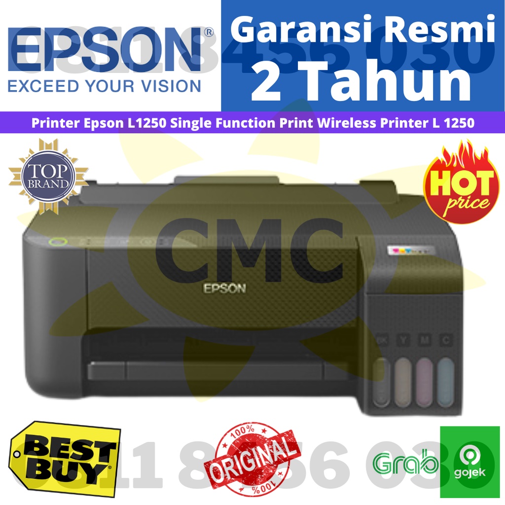 Epson EcoTank L1250 A4 WiFi Ink Tank Printer Single Function Print