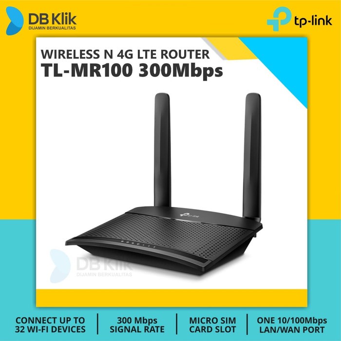 Router TP Link TL-MR100 300Mbps 4G Wireless N Router ( TPLink TL-MR100 )