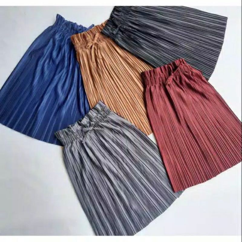 8-10 Tahun Rok Plisket Premium XXL Rok Anak Tanggung Bahan Plisket Hyget Super