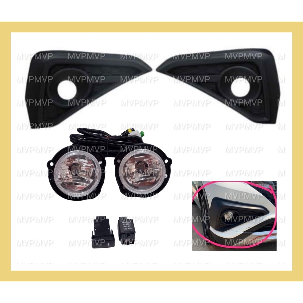 Paket Cover Lampu Foglamp TRD Komplit All New Rush Terios 2018 2021