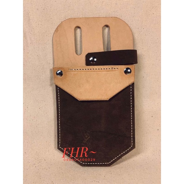 Quiver pocket kulit sapi asli panah panahan archery