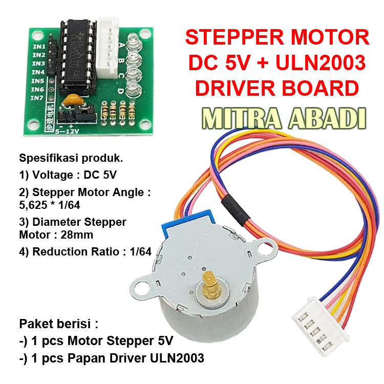 Stepper Motor DC 5V + ULN2003 Driver Board 4 - Phase