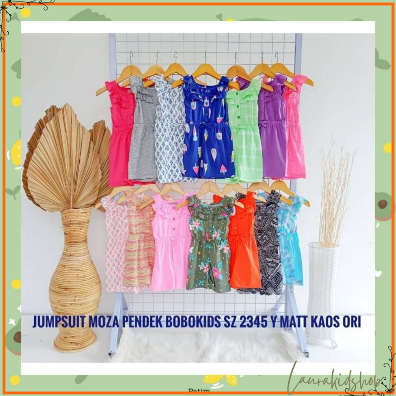 Jumsuit Pendek Anak Perempuan Jumpsuit Bobokids Variasi Rempel Bayi-3 Tahun