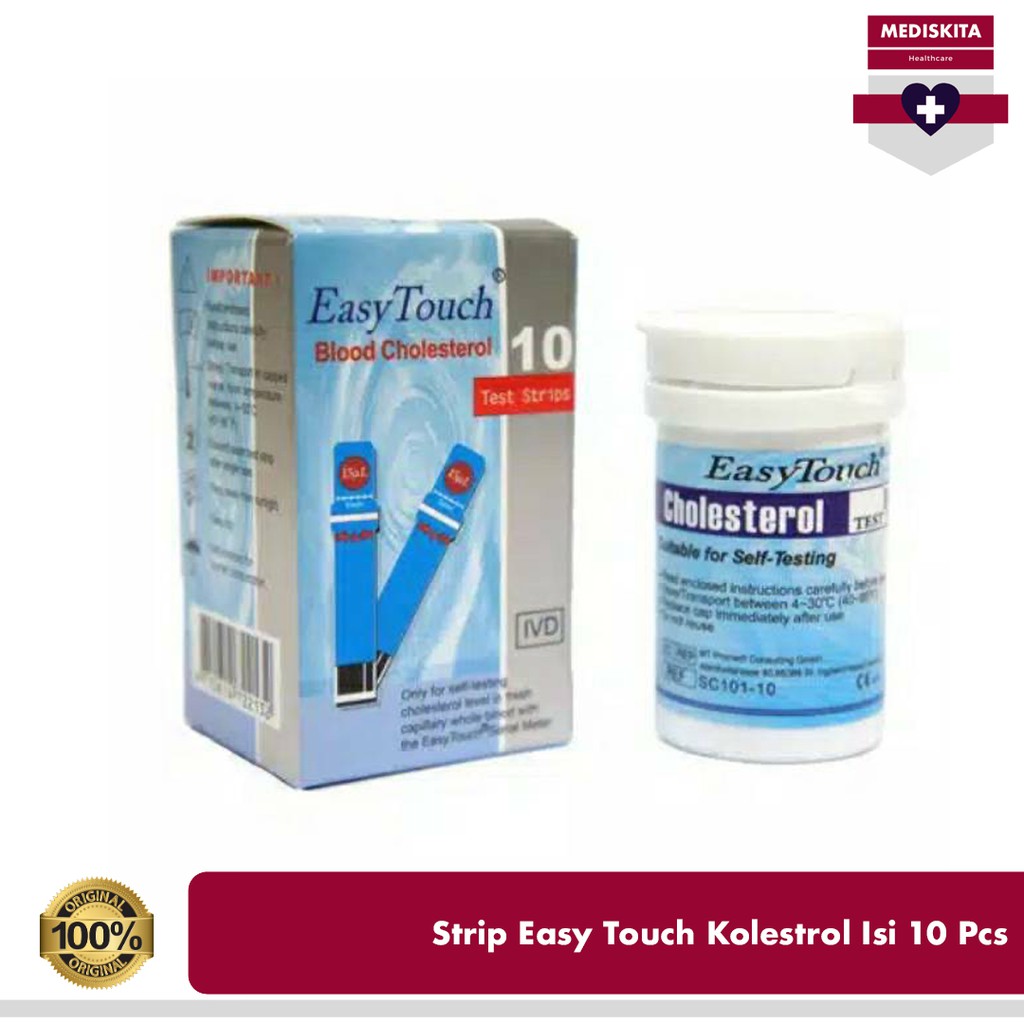 Strip Easy Touch Kolestrol Isi 10 ET Cholestrol Refill Jarum