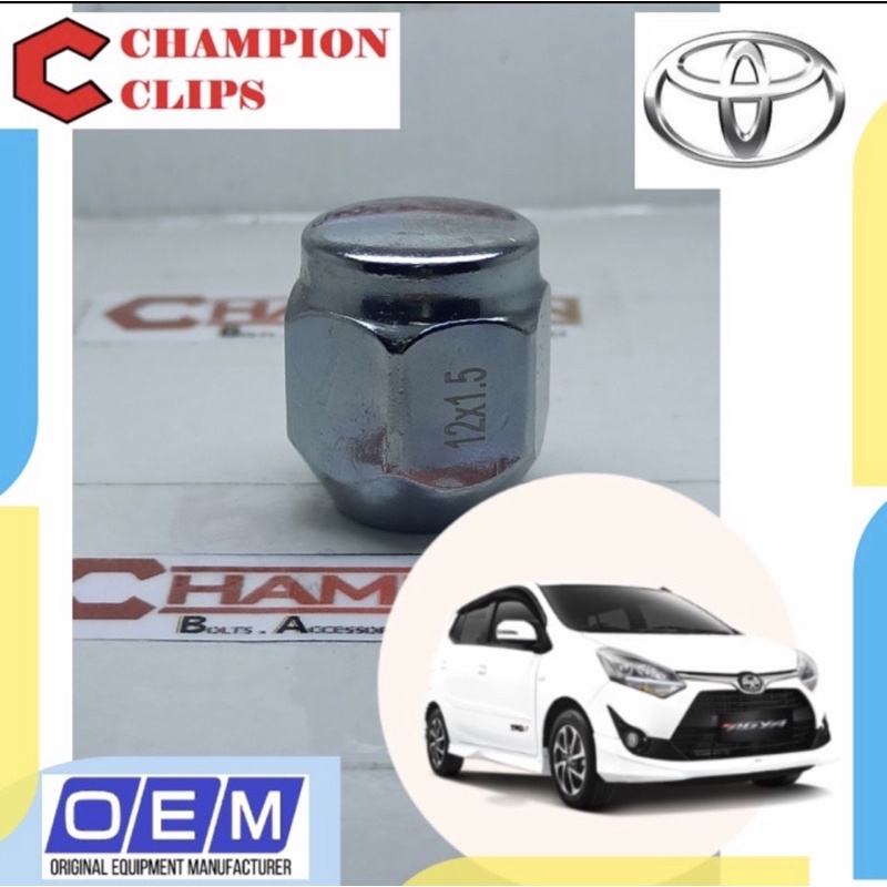 Mur roda Toyota Agya Daihatsu Ayla Calya Sirion Original ukuran 21 x 15