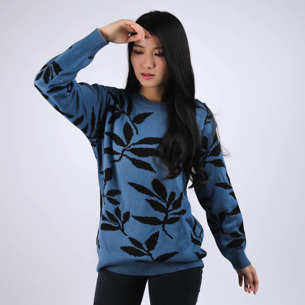 premium sweater kardigan rajut motip BUNGA