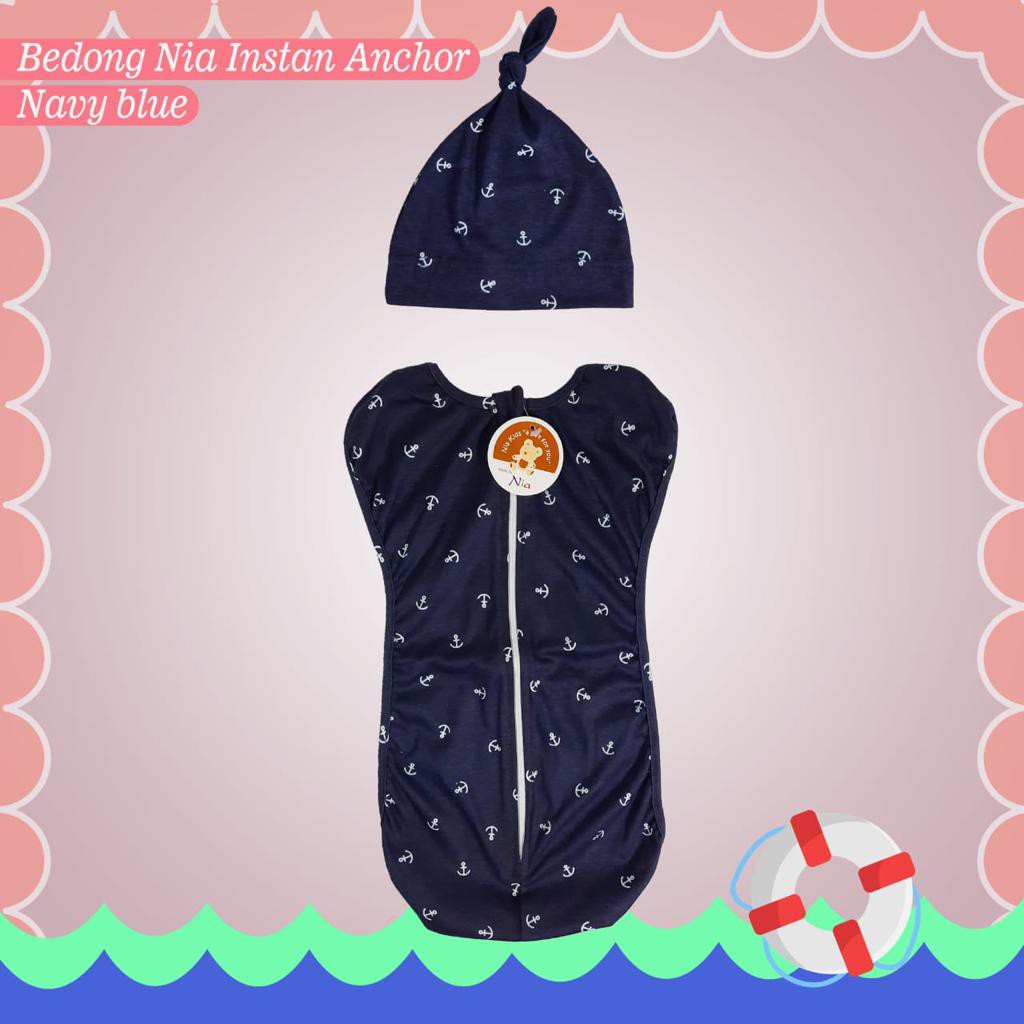 Promo !! BEDONG BAYI INSTANT VINATA ANCHOR plus TOPI  - BEDONG BAYI MODEL ME SWADDLE ME INSTANT - BEDONG BAYI