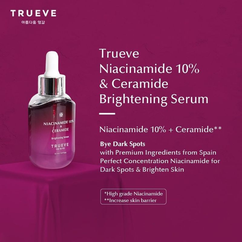 TRUEVE Vitamin C Niacinamide Galactomyces AHA BHA PHA Peeling Cica Acne Eye Gel Serum Actglo Drink