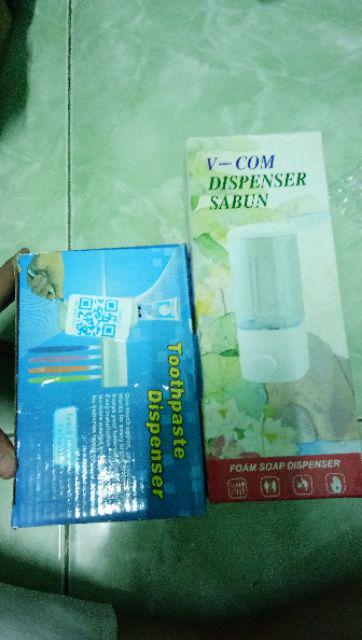 Paket Tempat Sikat Gigi Dan Dispenser Pasta Gigi & Dispenser Sabun Cair Single